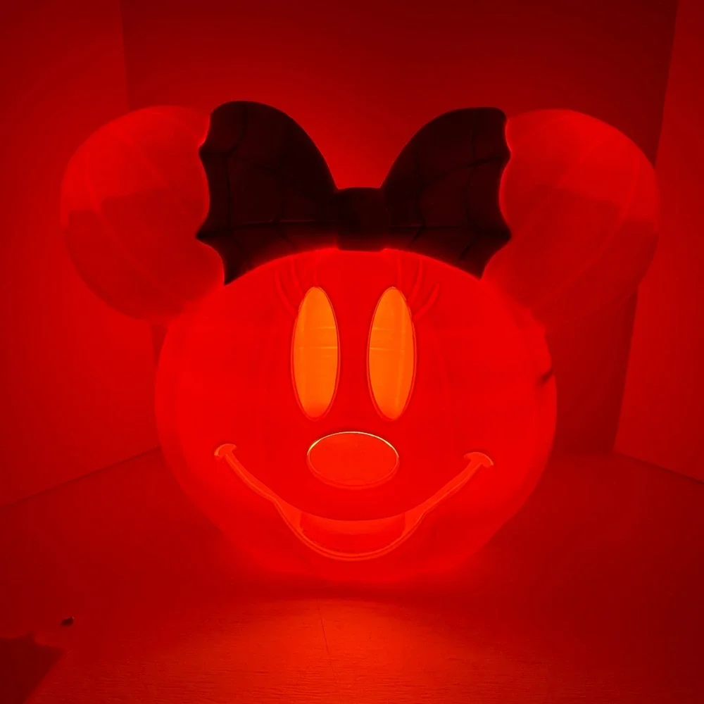 Disney Mickey Minnie Mouse Light Up Pumpkin Halloween Decor Set Orange - Picture 7 of 16